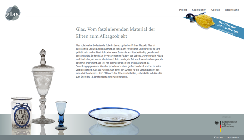 Screenshot Glas Startseite